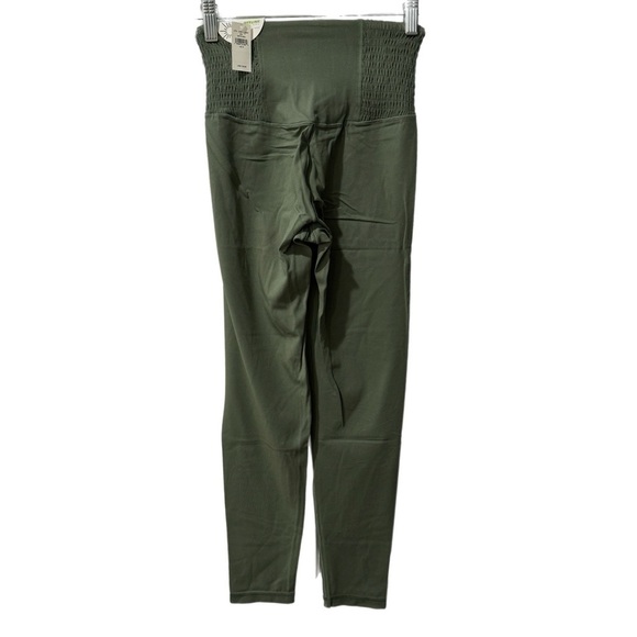 NWT $55 Aerie Offline Smocked Legging Athletic Pant Workout Womens Sz S Green - Picture 10 of 10